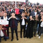Alejandro Armenta y Roberto Solís san banderazo a obras de infraestructura vial, educativa y comunitaria en Huejotzingo