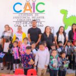 Con respaldo de Ceci Arellano, equipa Shamy Spezia tres CAIC de Huejotzingo; Beneficia a 120 alumnos